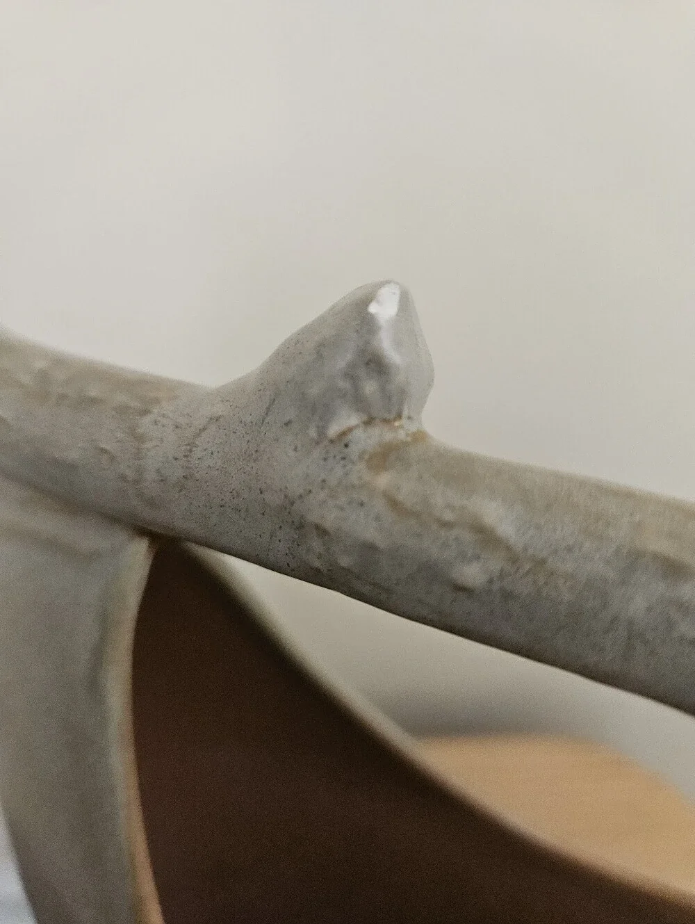 Women's Ceramic Vase With Branch Handle With in Light Gray